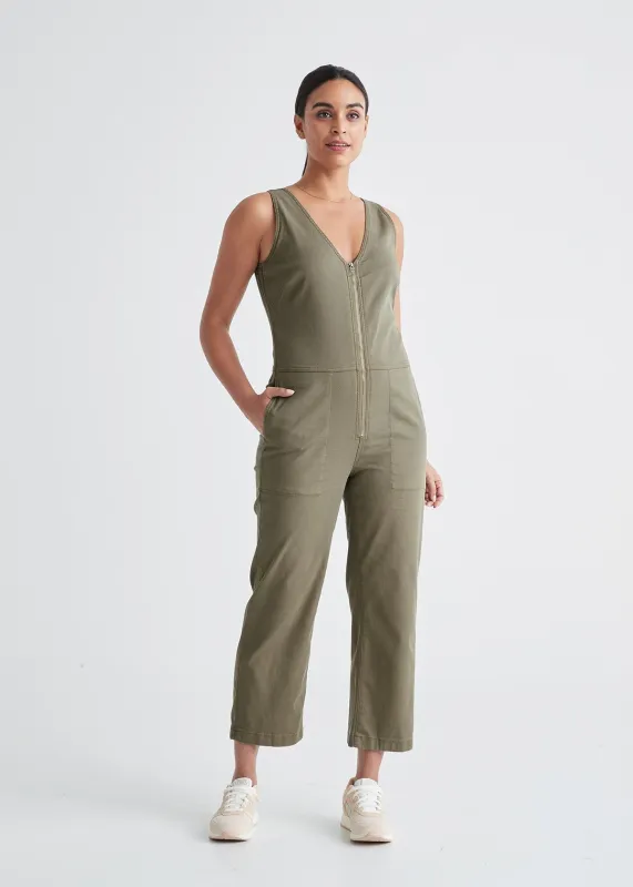 Live Free Jumpsuit - Olive sold by DUER