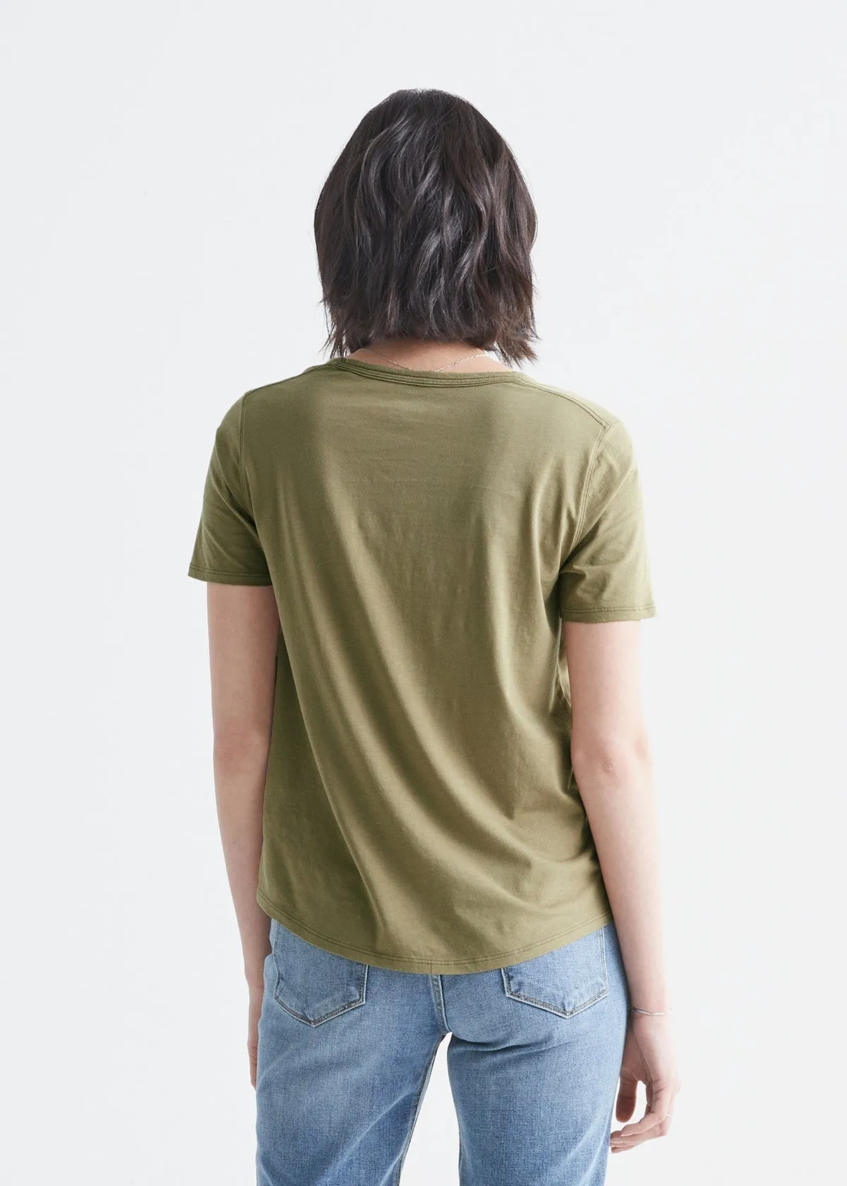 The Only Tee V-Neck - Olive sold by DUER product image thumbnail 4