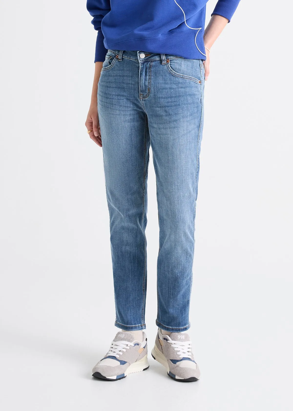 Performance Denim Girlfriend - Vintage Light Stone sold by DUER