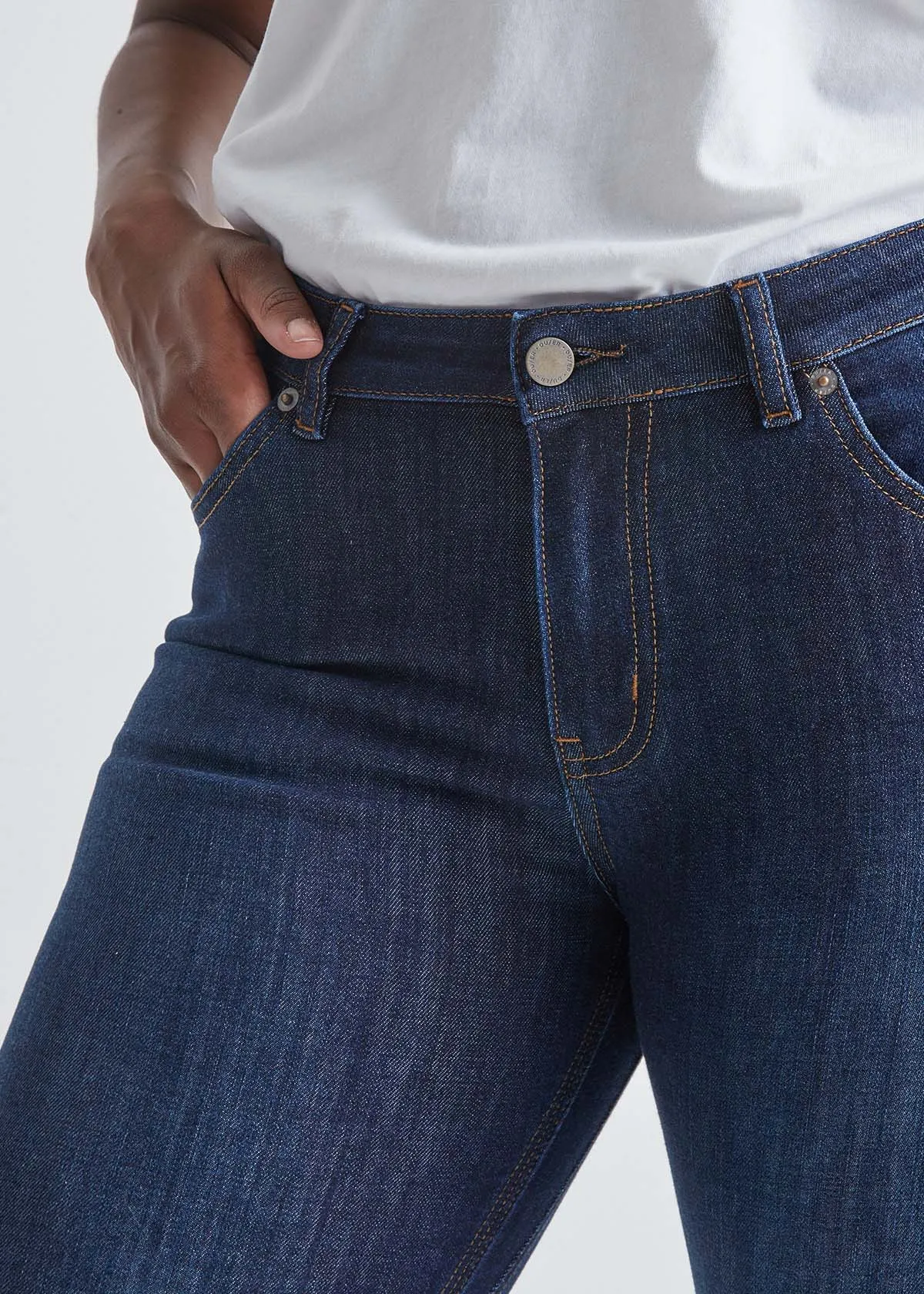 Performance Denim Mid Rise Slim Straight - Dark Stone sold by DUER product image thumbnail 5