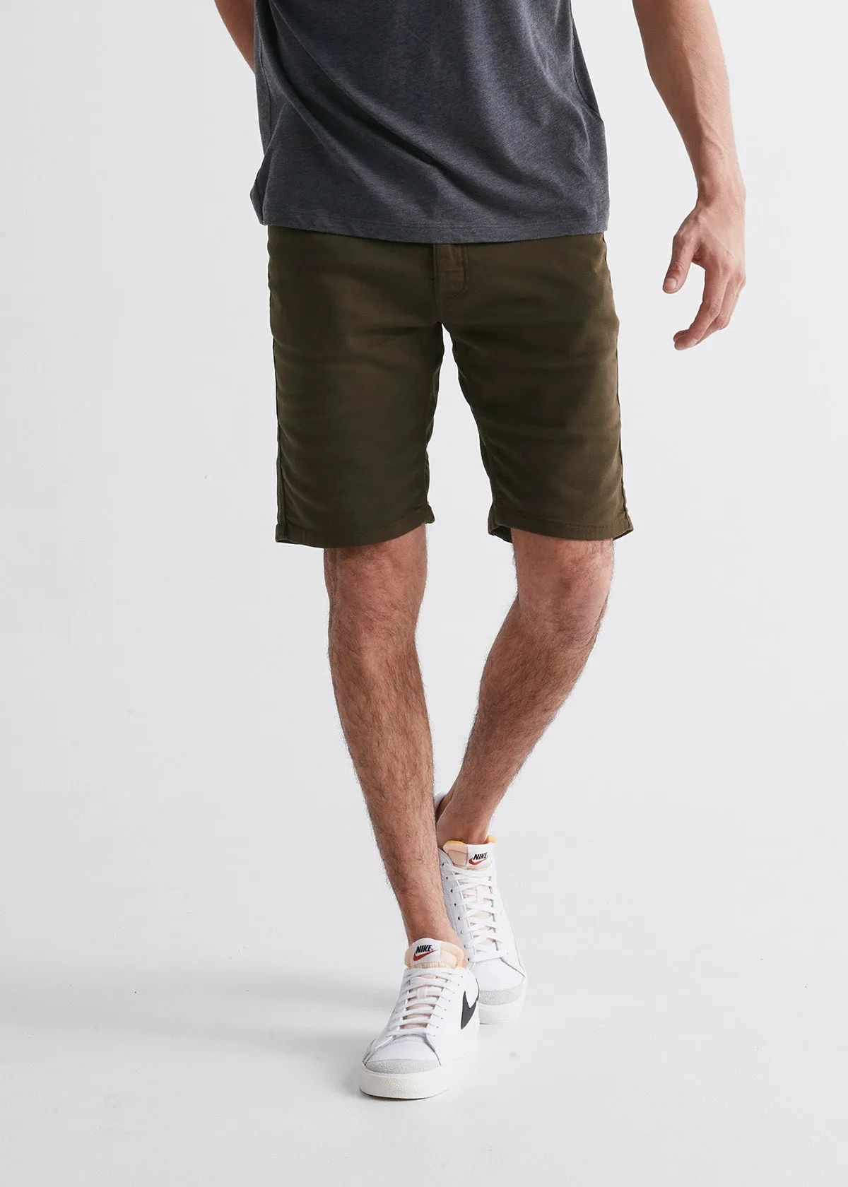 No Sweat Short Slim - Army Green sold by DUER