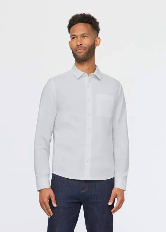 Imperfect Effortless Oxford Shirt - Fog Blue sold by DUER