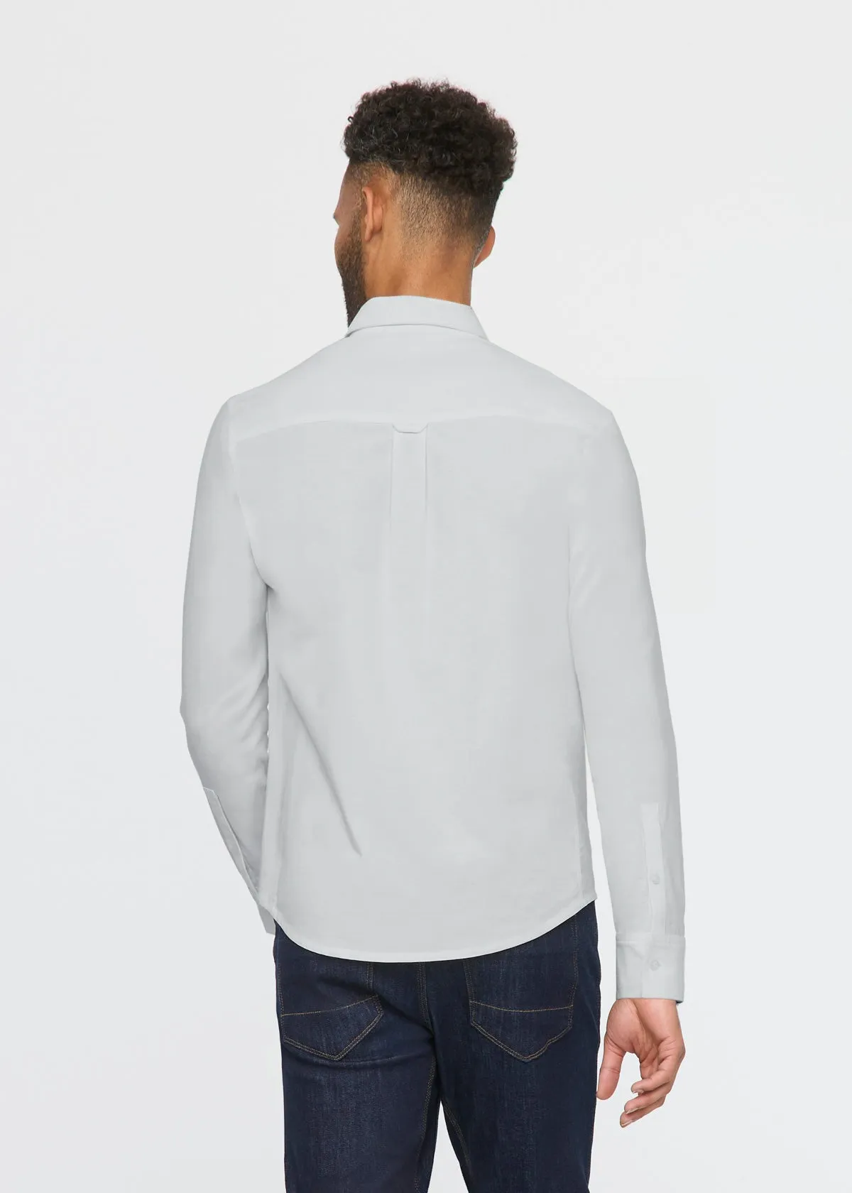 Imperfect Effortless Oxford Shirt - Fog Blue sold by DUER product image thumbnail 4