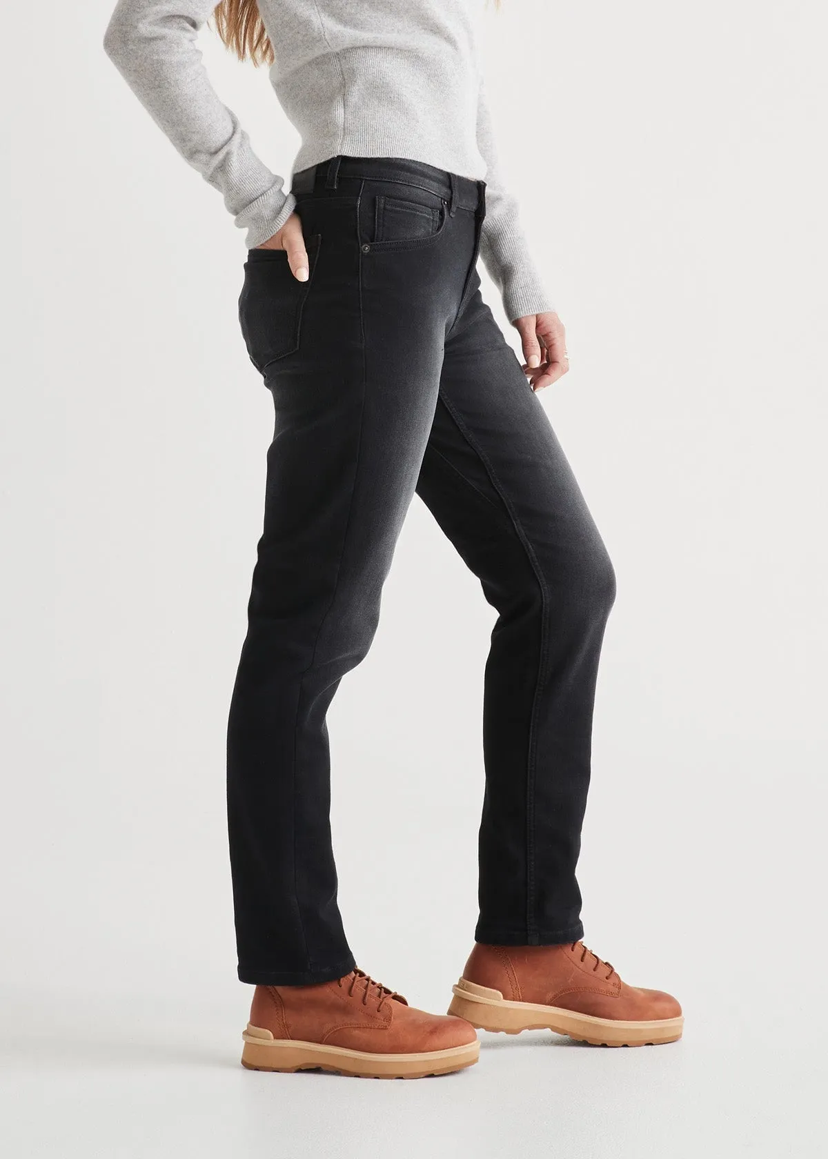 Fireside Denim Girlfriend Jean - Washed Black sold by DUER product image thumbnail 4