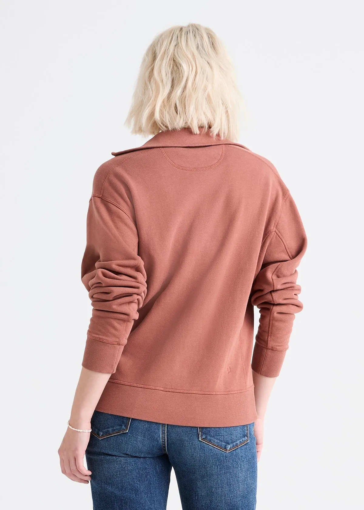 Brushed Terry Collared Pullover - Rust sold by DUER product image thumbnail 3