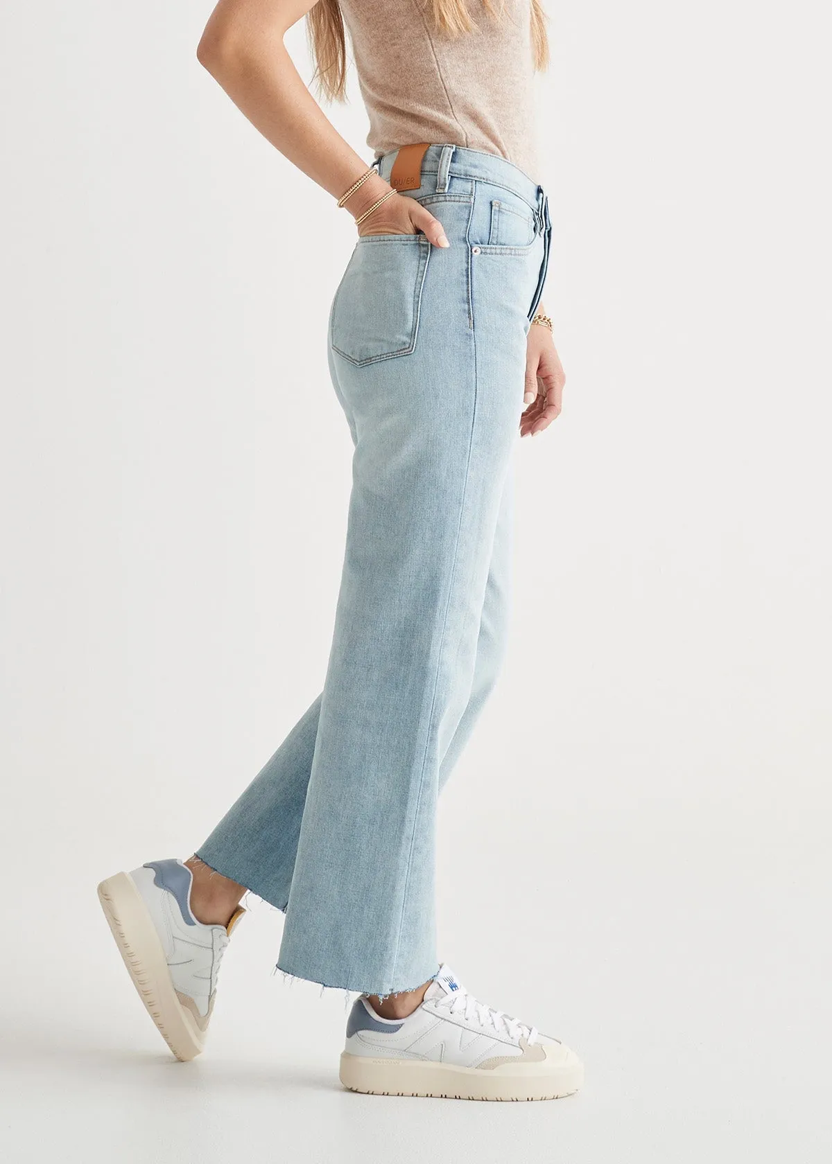 Midweight Denim Wide Leg (Button Fly) - Coastal Blue sold by DUER product image thumbnail 3