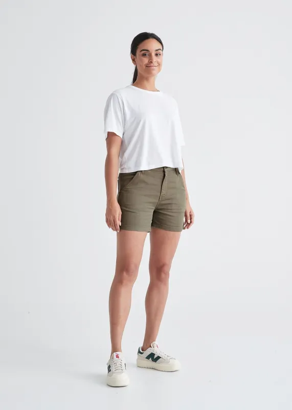 Live Free Utility Short - Olive sold by DUER