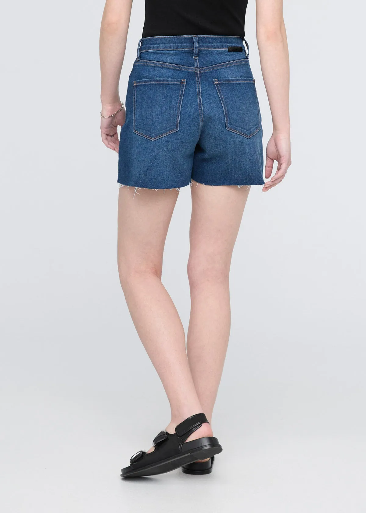 Performance Denim+ High Rise Relaxed Short - Medium Indigo sold by DUER product image thumbnail 4