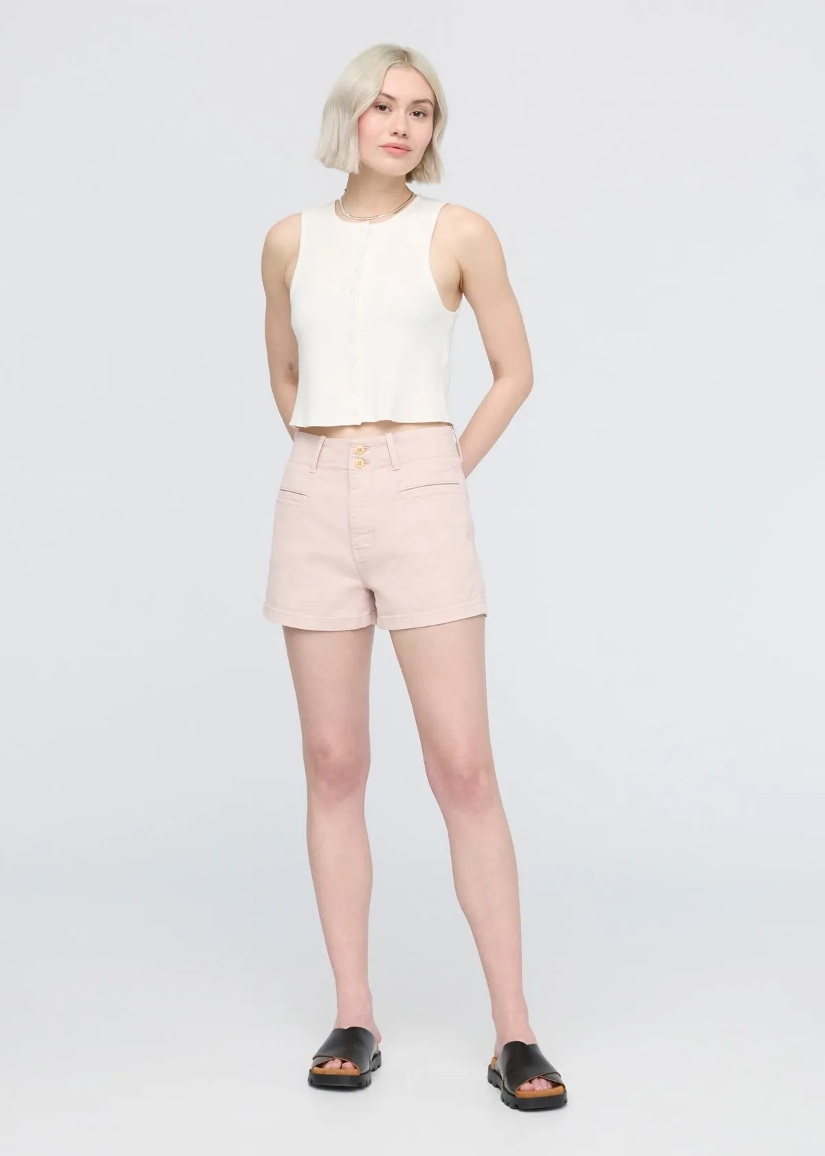 Luxtwill High Rise Short - Soft Rose sold by DUER