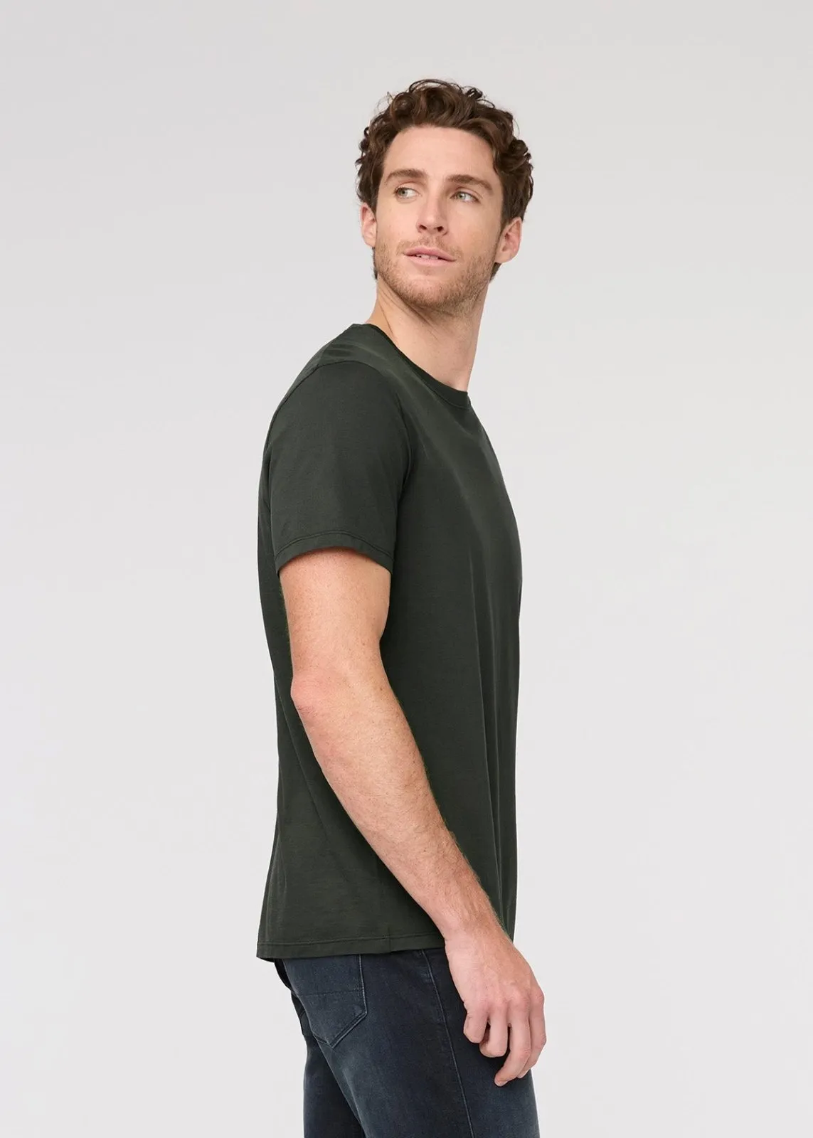 PurePima Only Tee - Evergreen sold by DUER product image thumbnail 3