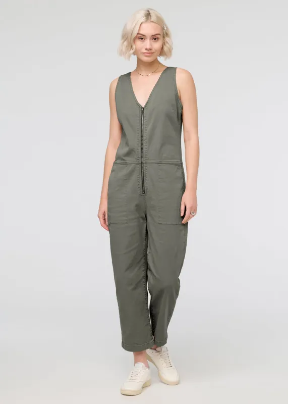 LuxTwill Jumpsuit - Thyme sold by DUER