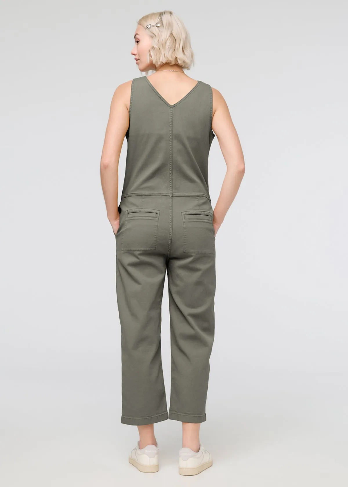 LuxTwill Jumpsuit - Thyme sold by DUER product image thumbnail 4