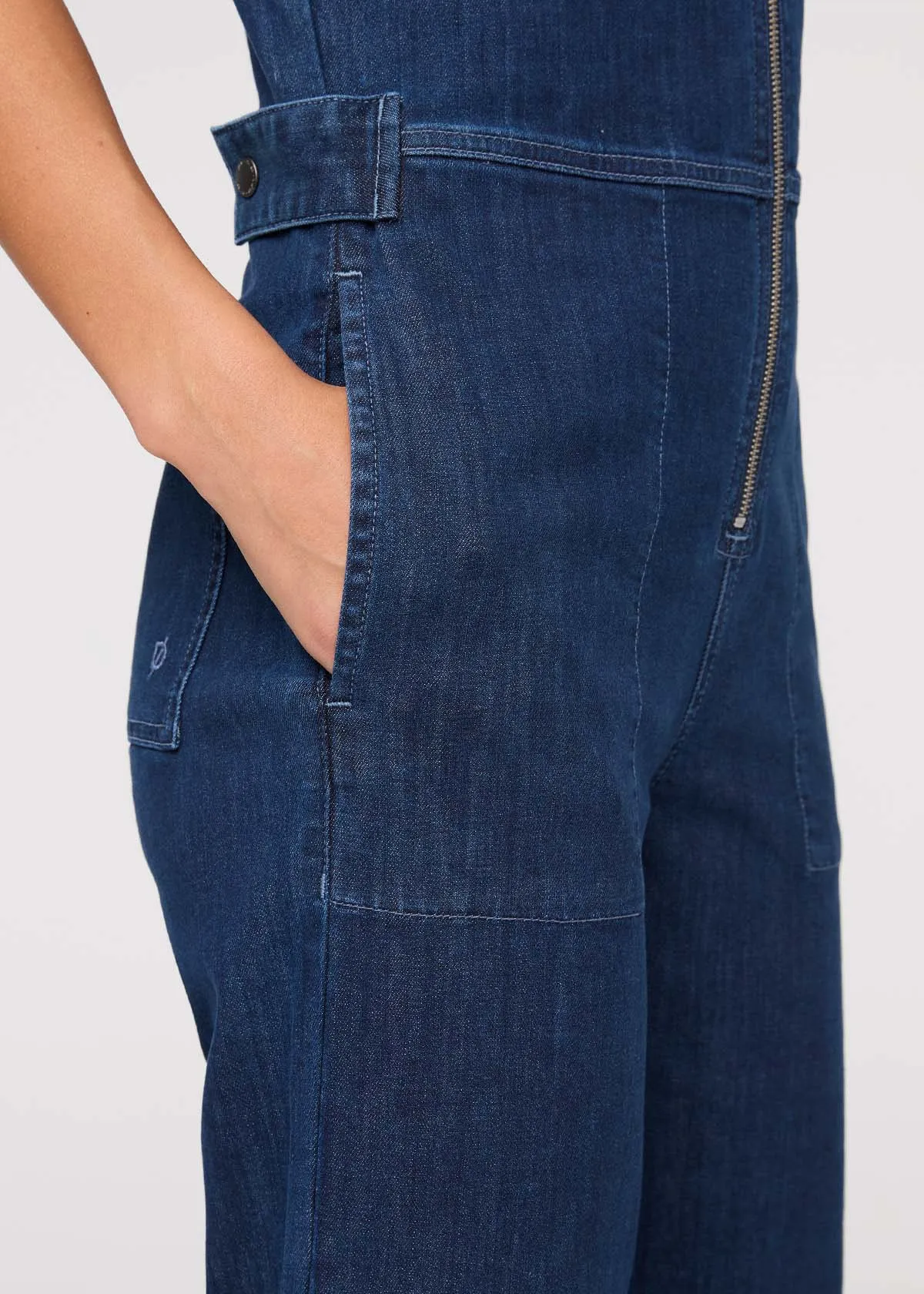 Performance Denim Short Sleeve Jumpsuit - Dark Stone sold by DUER product image thumbnail 5