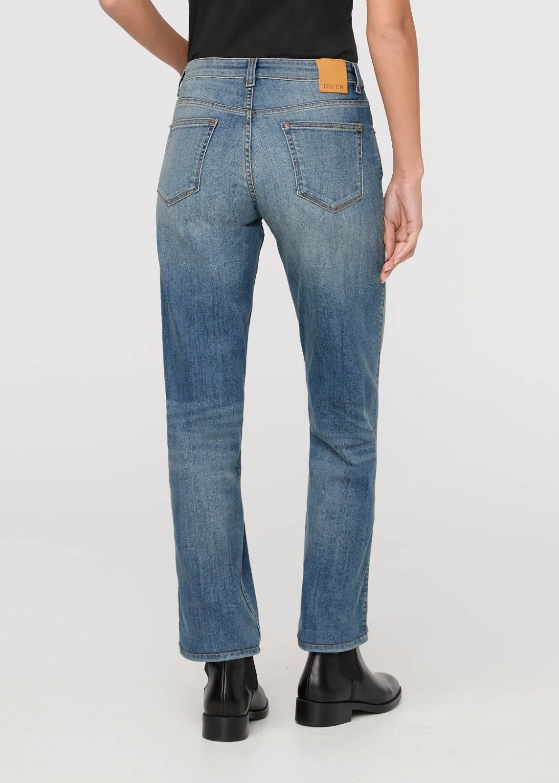 Performance Denim Mid Rise Straight - Blue Ash sold by DUER product image thumbnail 4