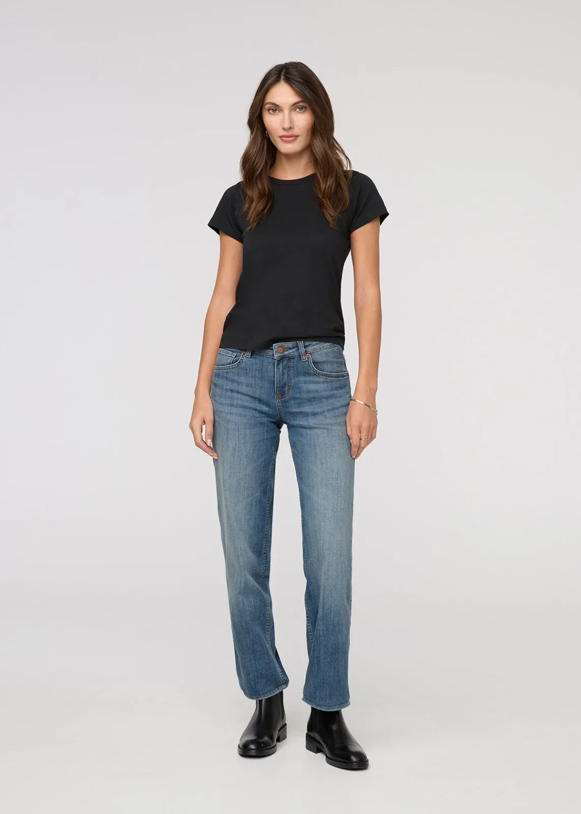 Performance Denim Mid Rise Straight - Blue Ash sold by DUER