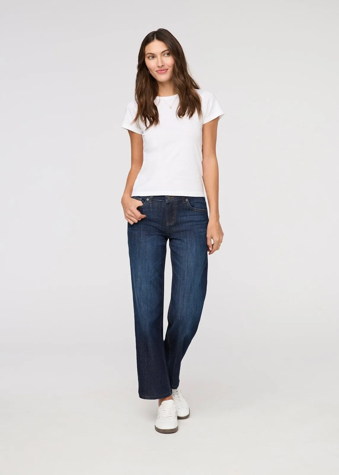 Performance Denim Mid Rise Straight - Marina Blue sold by DUER