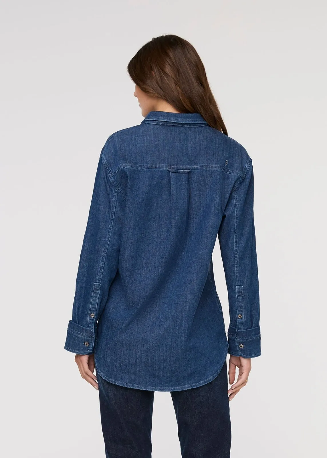 Performance Denim Lite Relaxed Button Down - Medium Stone sold by DUER product image thumbnail 4