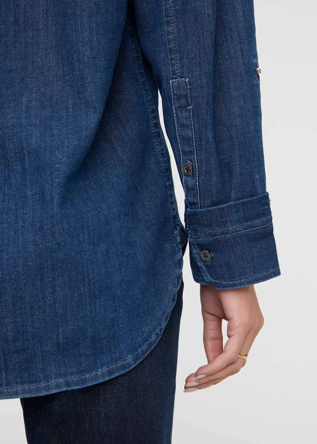 Performance Denim Lite Relaxed Button Down - Medium Stone sold by DUER product image thumbnail 5