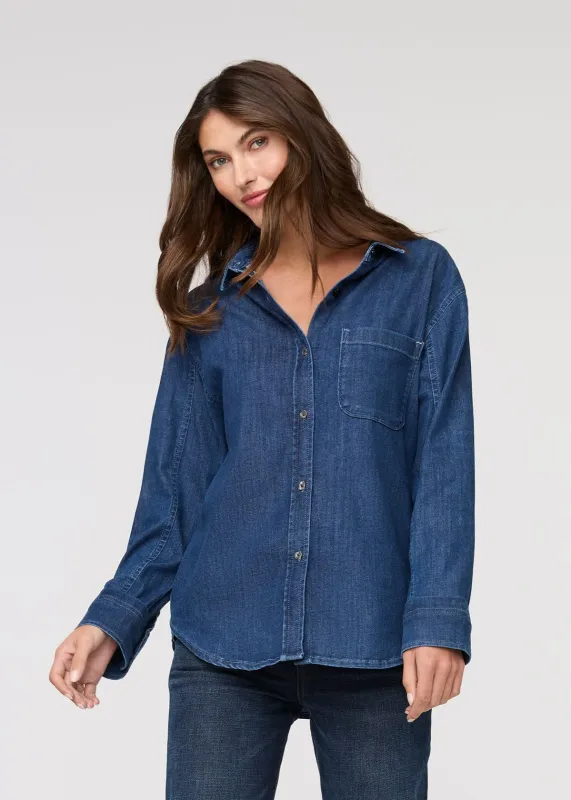 Performance Denim Lite Relaxed Button Down sold by DUER