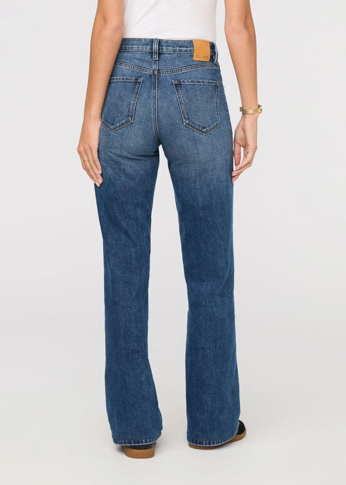 Midweight Denim Wide Leg (Zip Fly) - Blue Hudson sold by DUER product image thumbnail 4