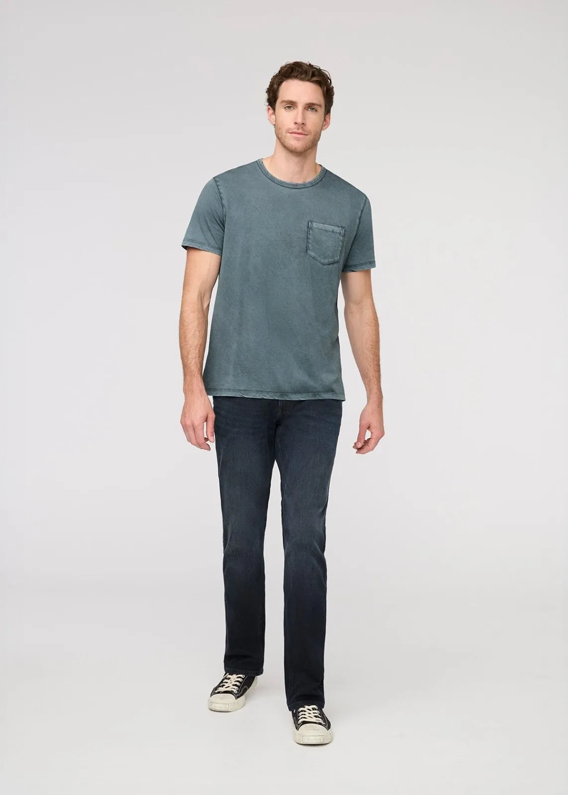 PurePima Vintage Pocket Tee - Washed Blue Spruce sold by DUER product image thumbnail 2