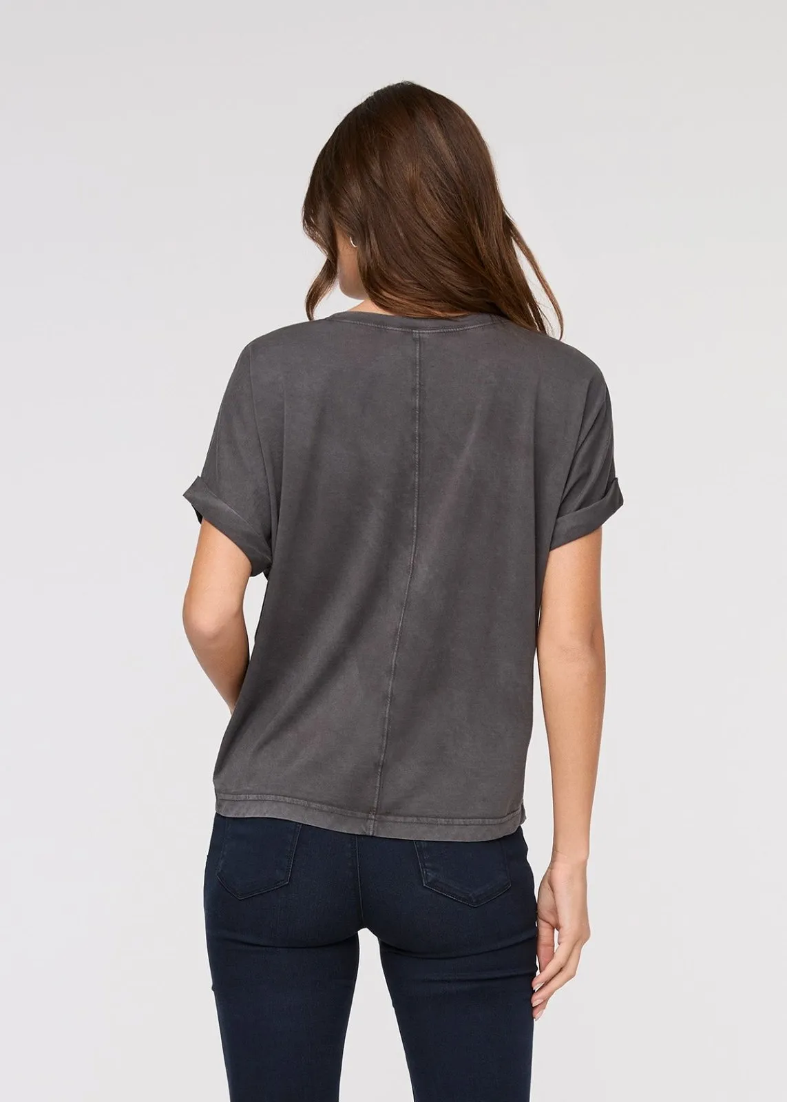 PurePima Vintage Dolman Tee - Washed Grey sold by DUER product image thumbnail 4