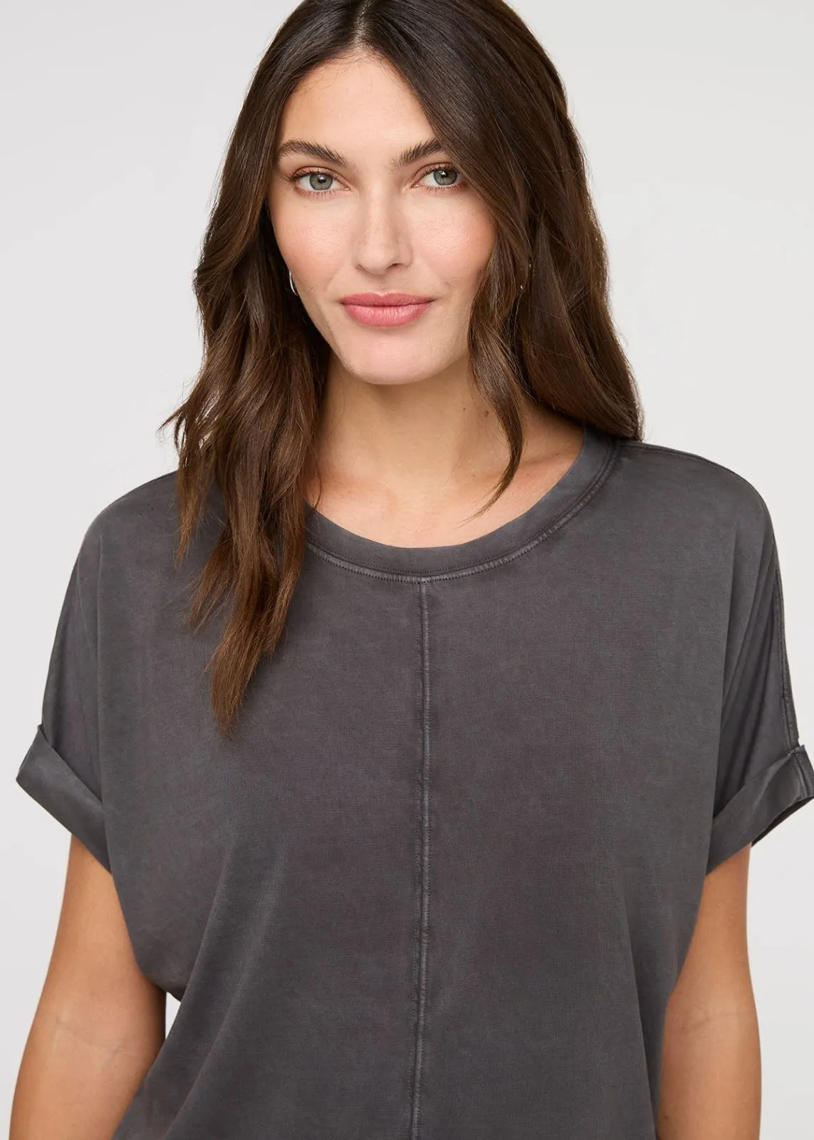 PurePima Vintage Dolman Tee - Washed Grey sold by DUER product image thumbnail 2