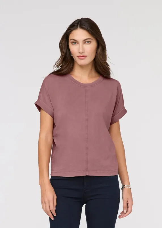 PurePima Vintage Dolman Tee - Washed Mauve sold by DUER
