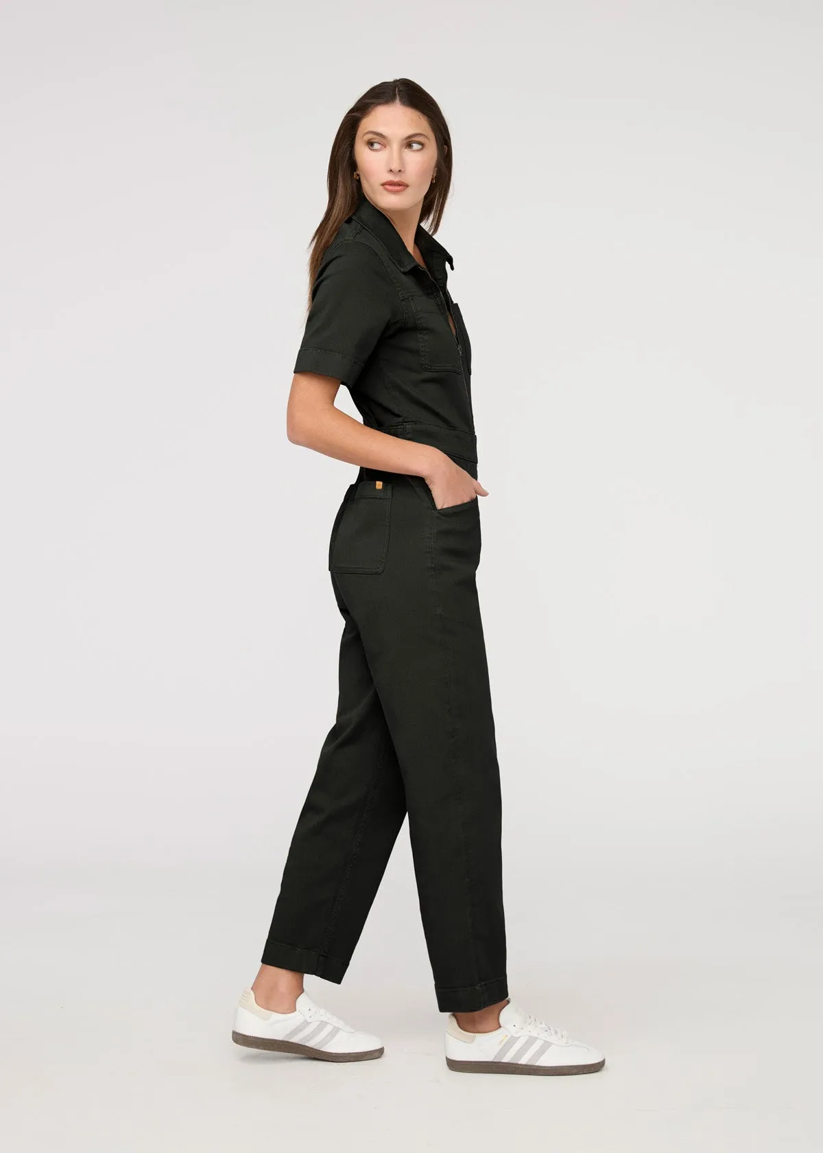 LuxTwill Boiler Suit - Evergreen sold by DUER product image thumbnail 2