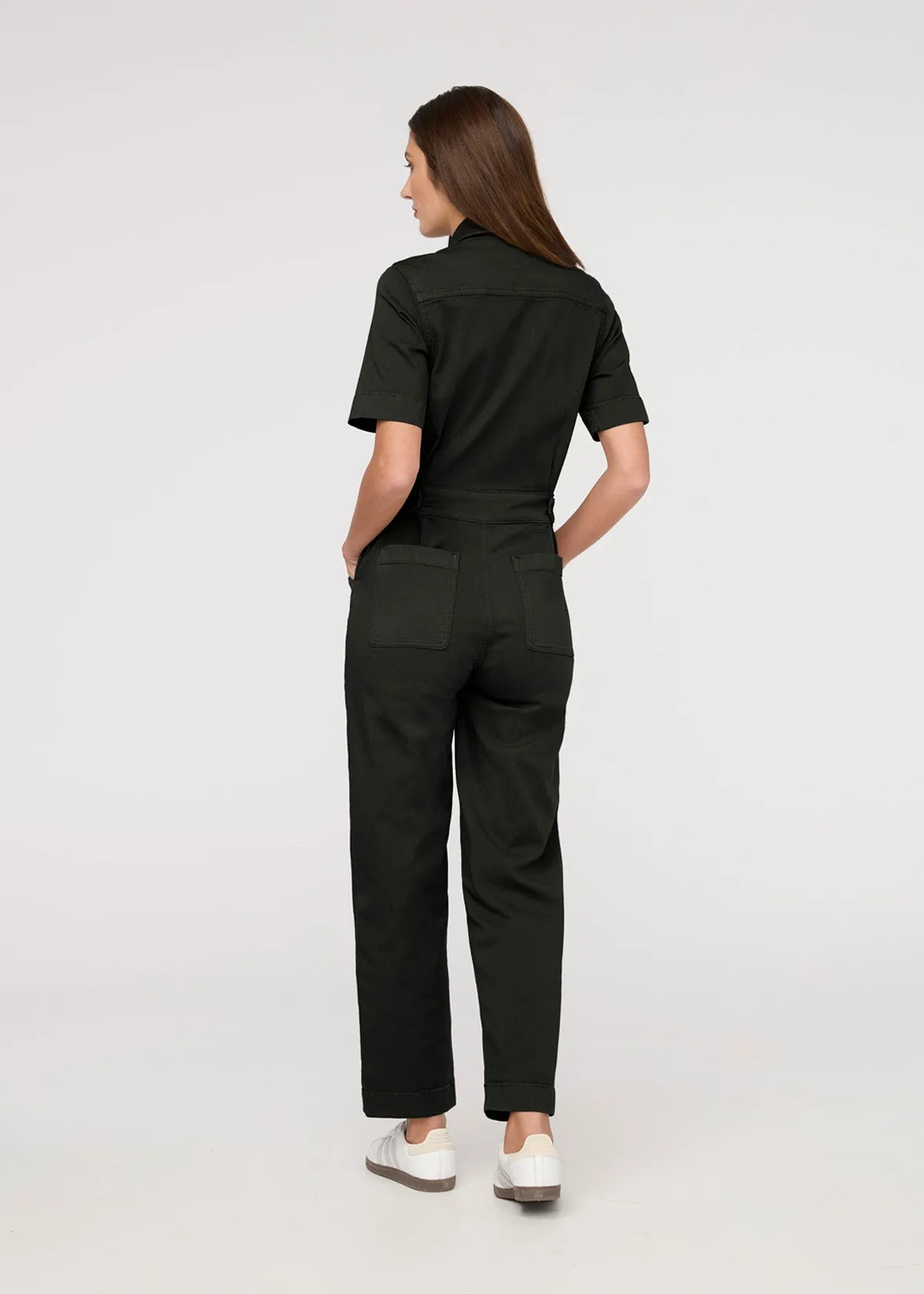 LuxTwill Boiler Suit - Evergreen sold by DUER product image thumbnail 3