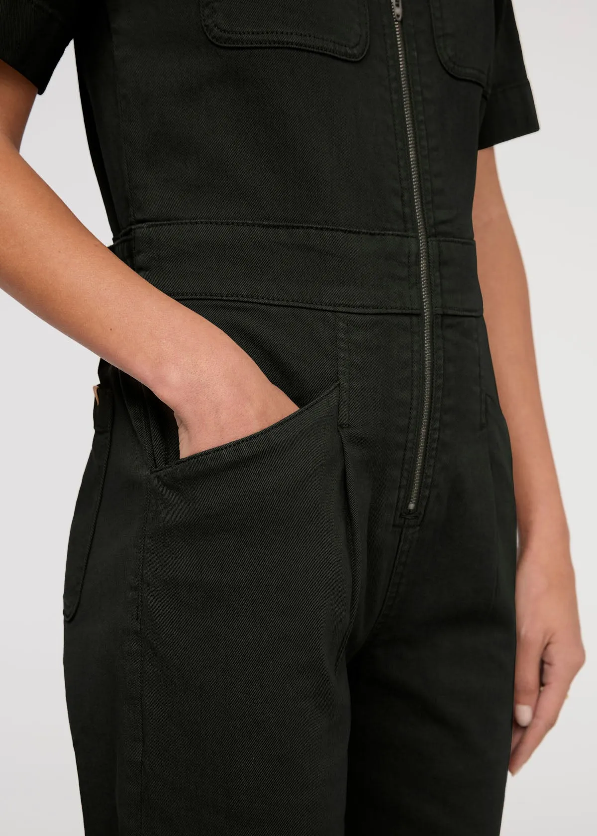 LuxTwill Boiler Suit - Evergreen sold by DUER product image thumbnail 5