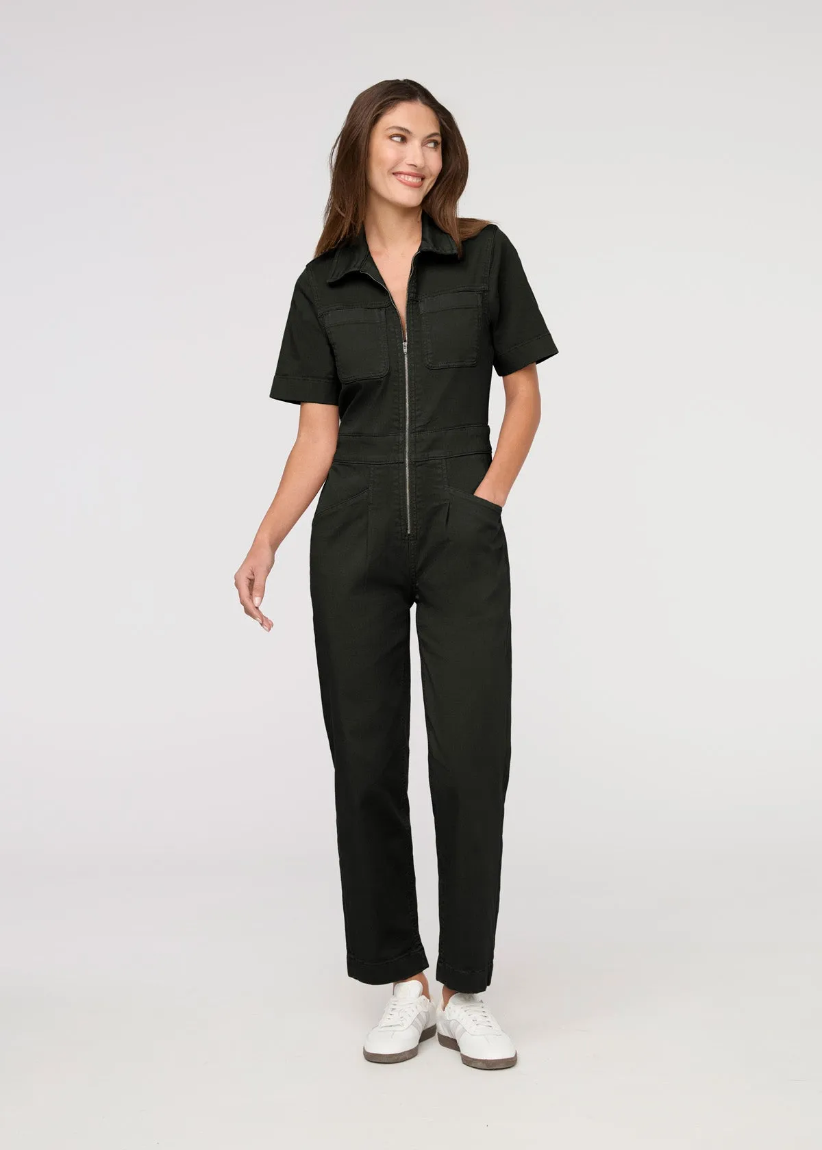 LuxTwill Boiler Suit - Evergreen sold by DUER