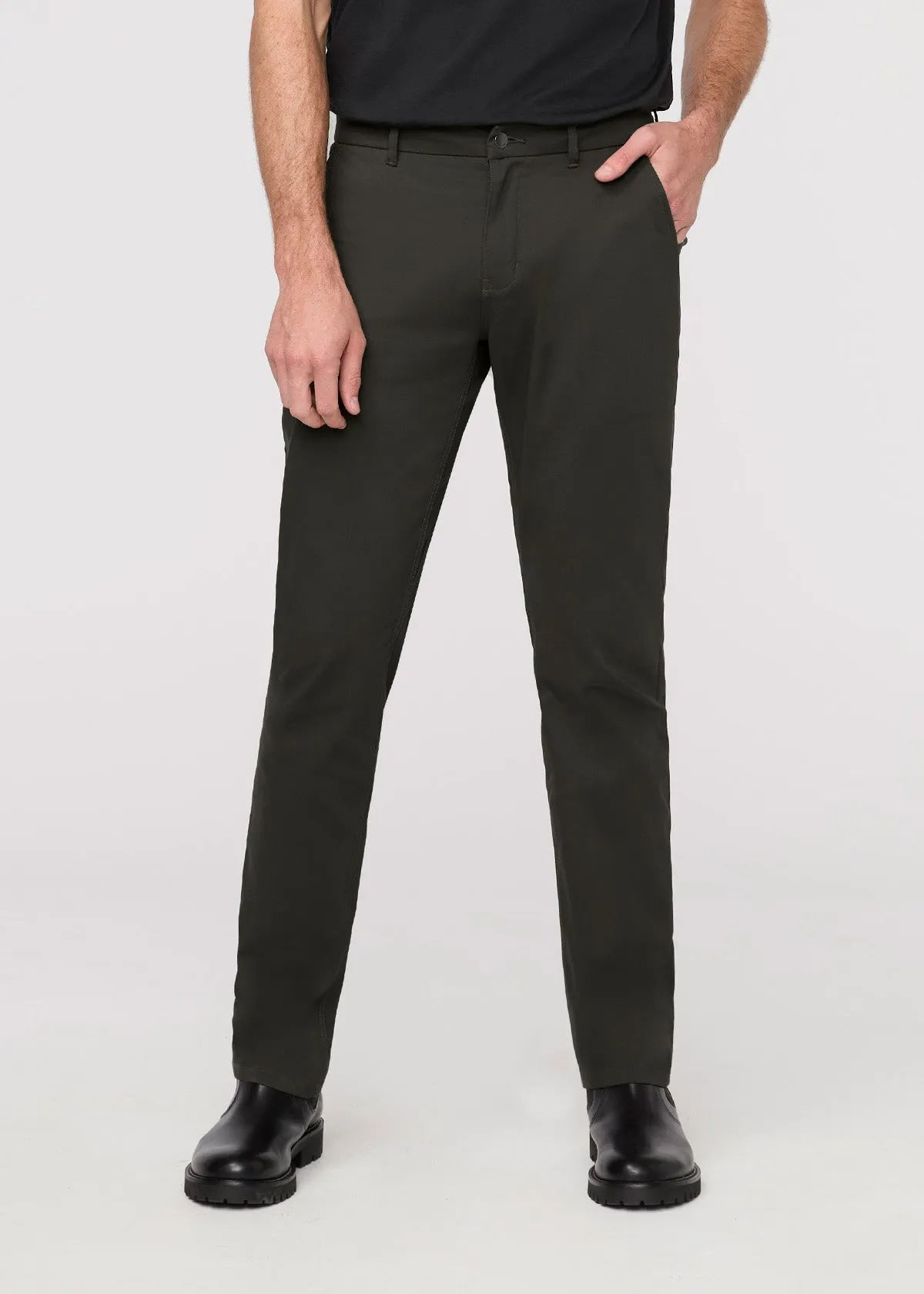 NuStretch Slim Straight Trouser - Evergreen sold by DUER product image thumbnail 2