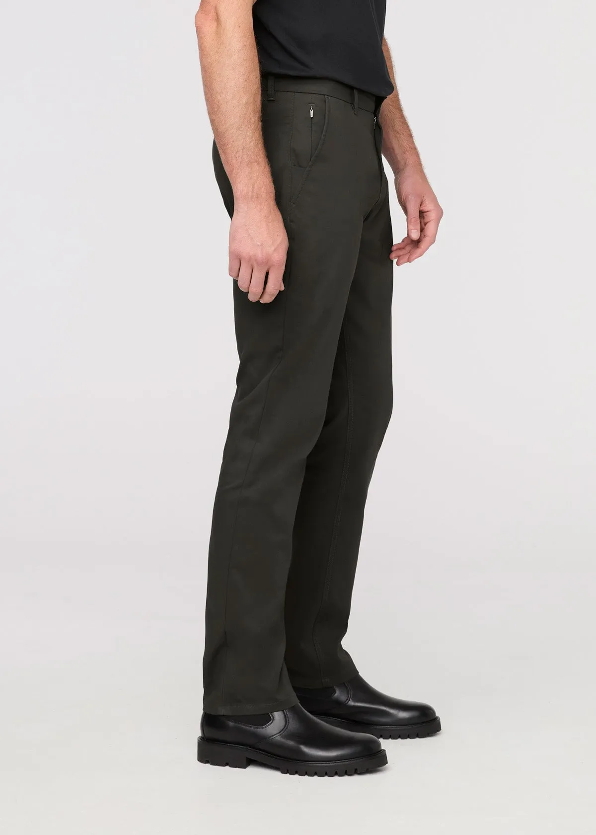 NuStretch Slim Straight Trouser - Evergreen sold by DUER product image thumbnail 3
