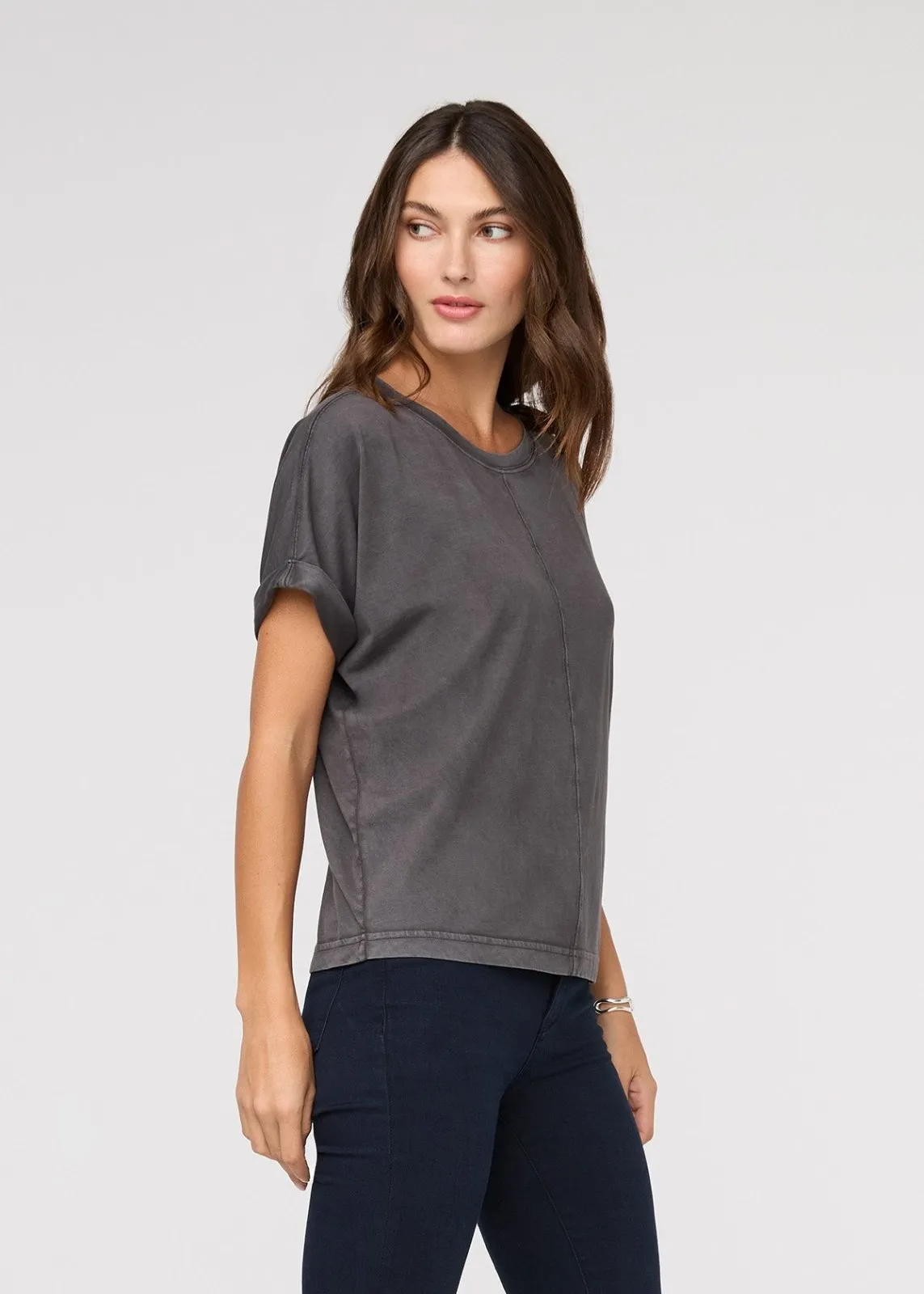 PurePima Dolman Tee - Washed Grey sold by DUER product image thumbnail 3