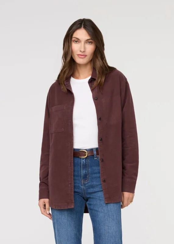 No Sweat Moleskin Overshirt - Rich Maroon made by DUER