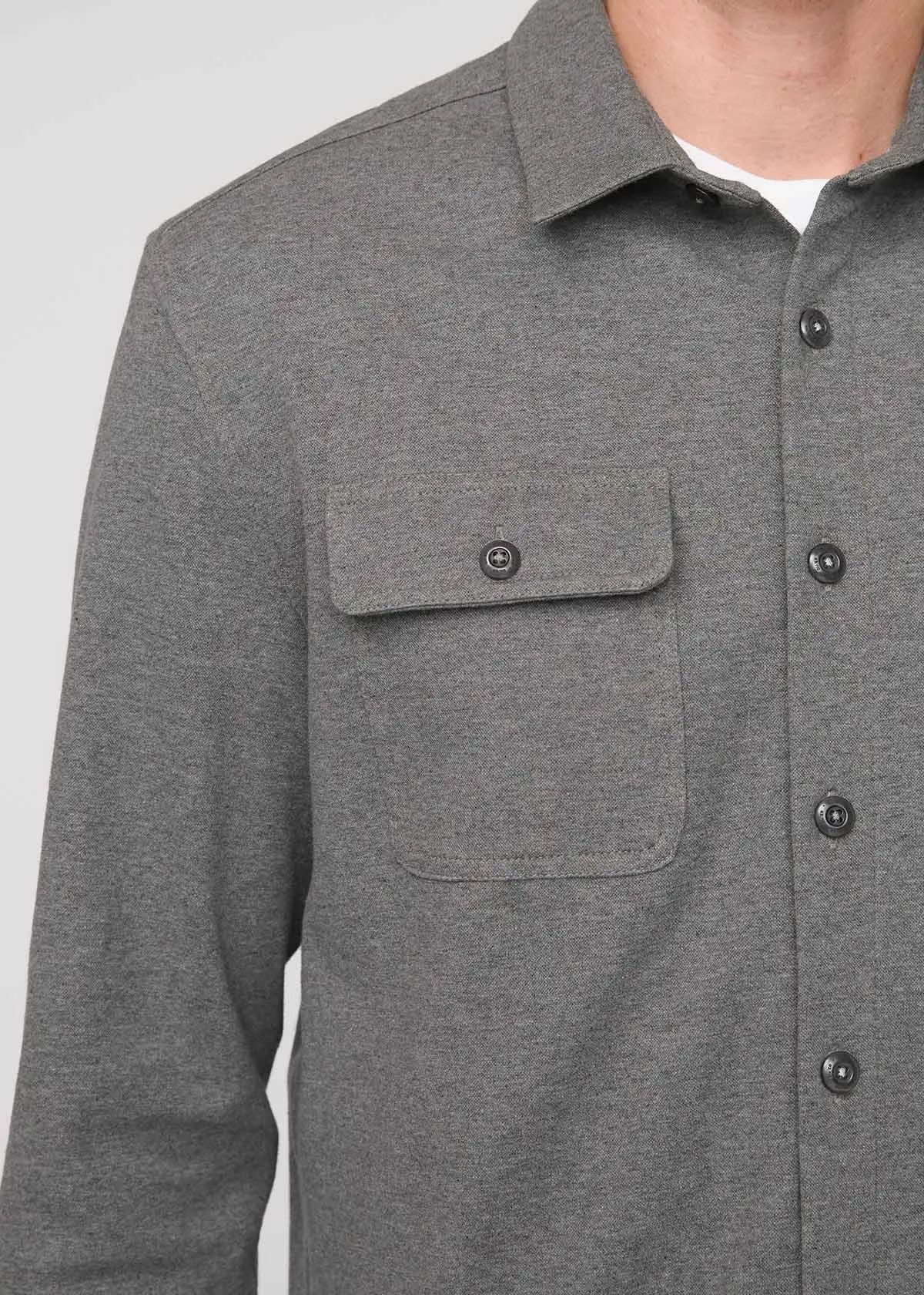 Performance Flannel Button Down - Heather Grey sold by DUER product image thumbnail 5