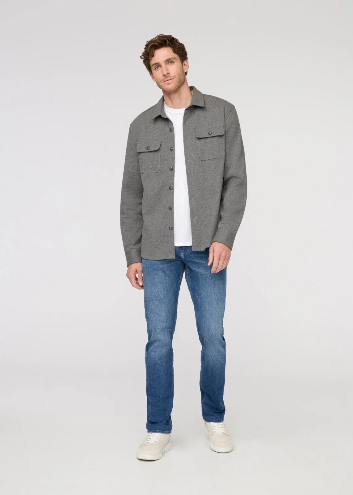 Performance Flannel Button Down - Heather Grey sold by DUER product image thumbnail 2