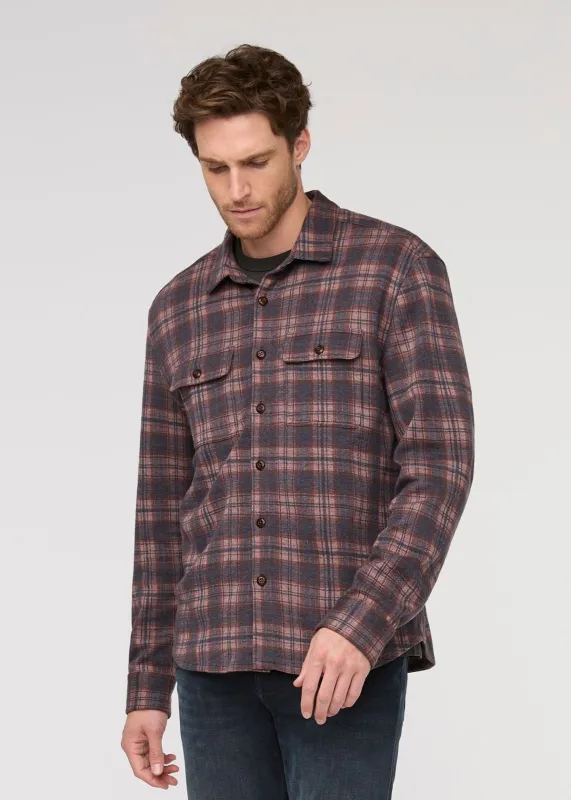 Performance Flannel Button Down - Heather Mauve Plaid sold by DUER