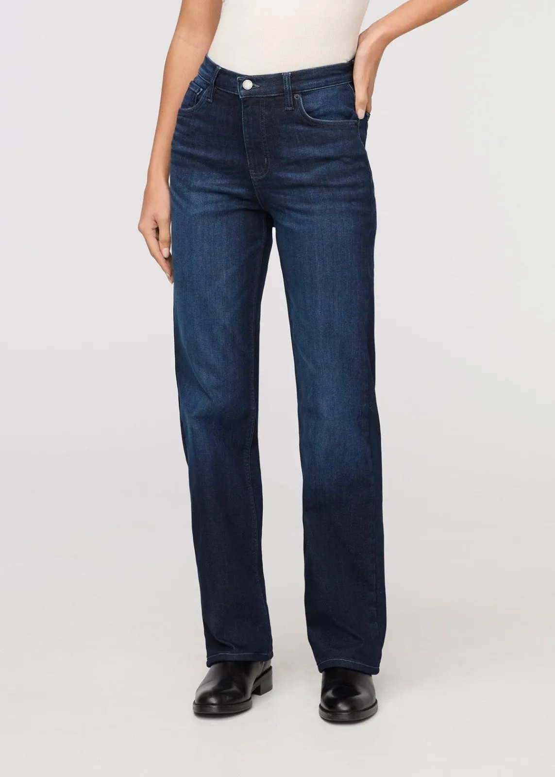 Tech Fleece Denim High Rise Straight - Dark Indigo sold by DUER product image thumbnail 2