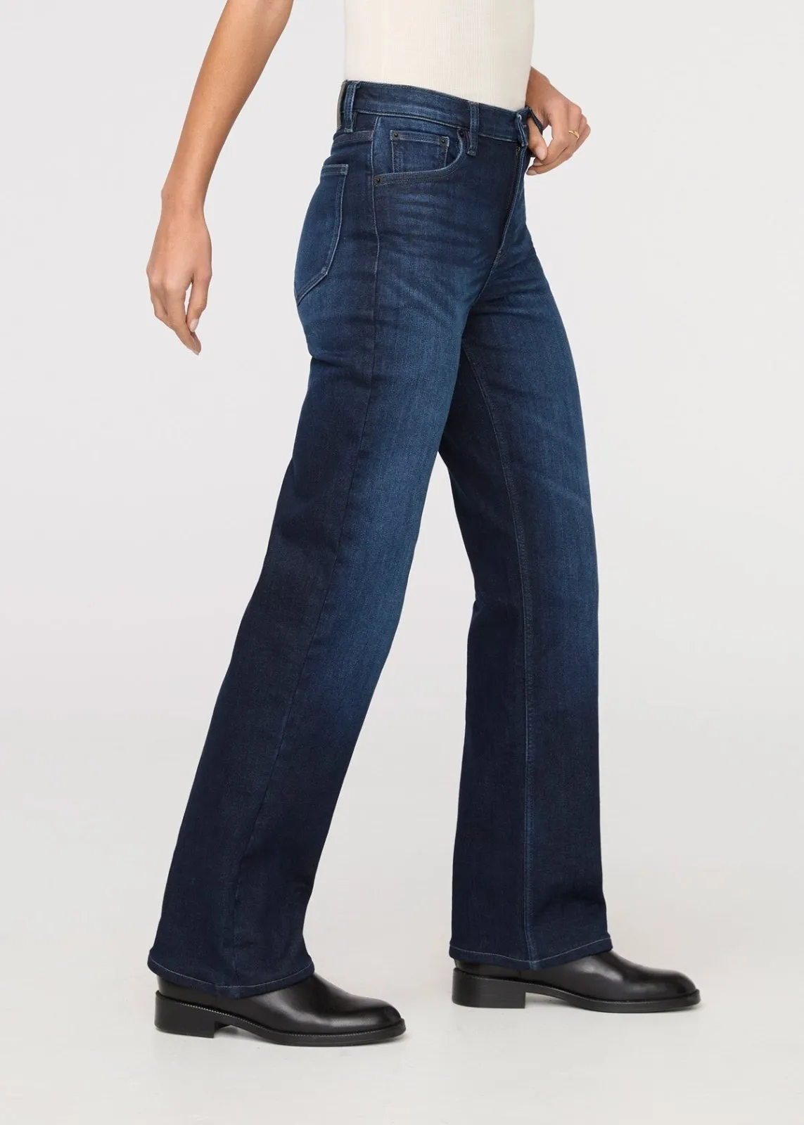 Tech Fleece Denim High Rise Straight - Dark Indigo sold by DUER product image thumbnail 3