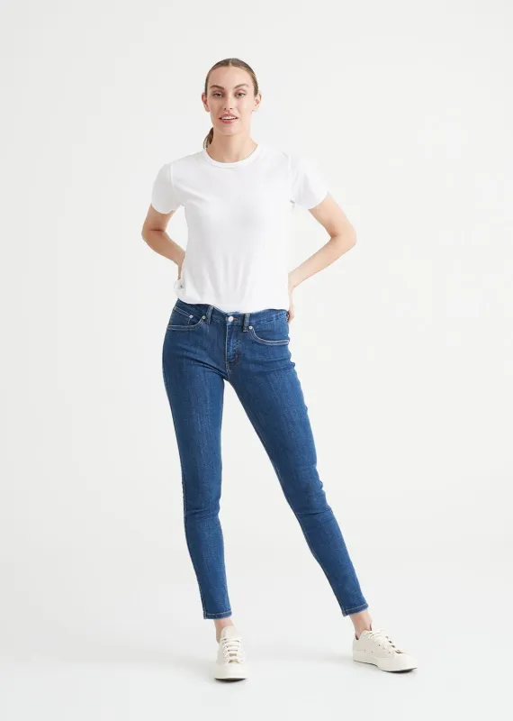 Performance Denim Mid Rise Skinny - Medium Stone sold by DUER