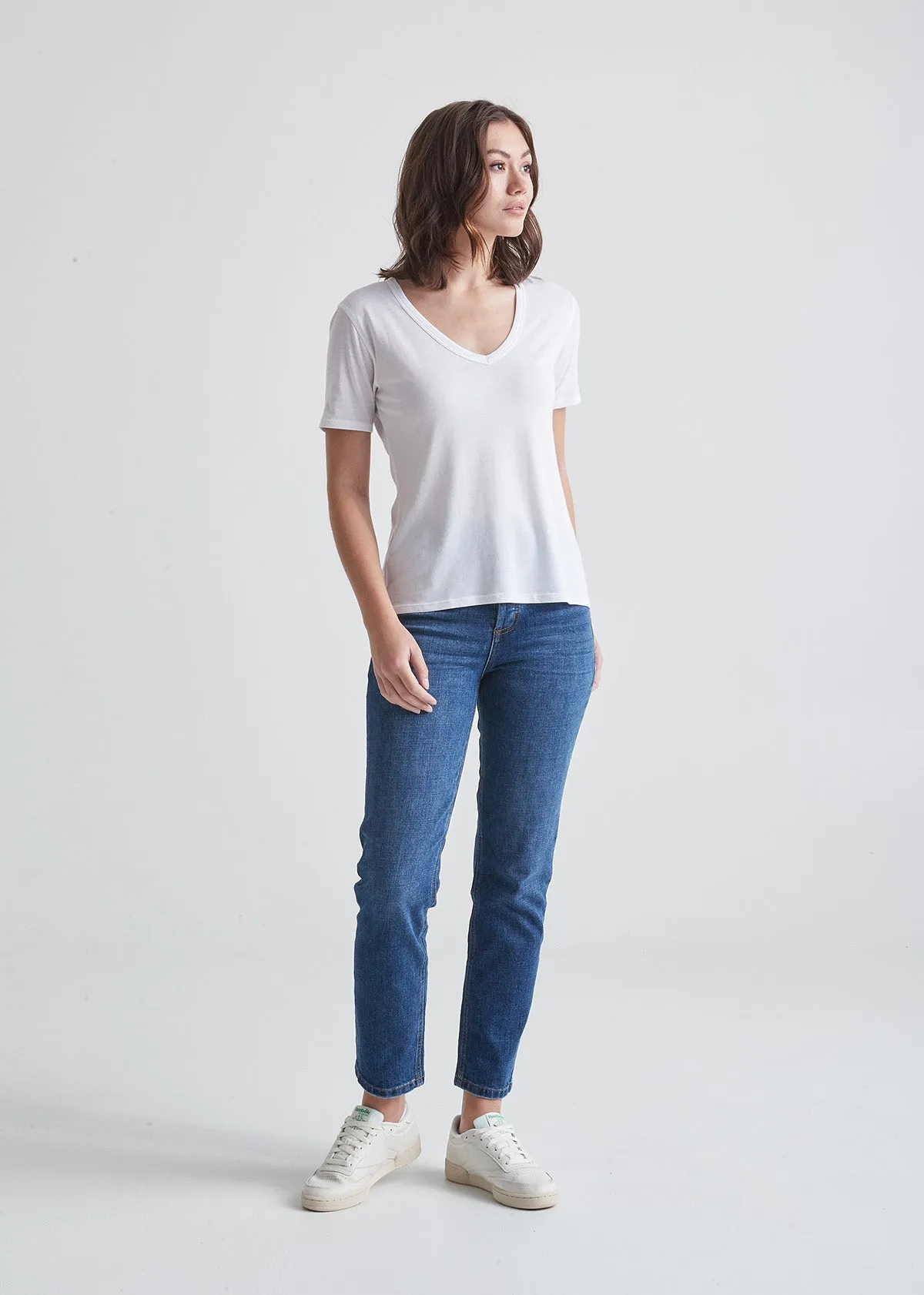 The Only Tee V-Neck - White sold by DUER product image thumbnail 2