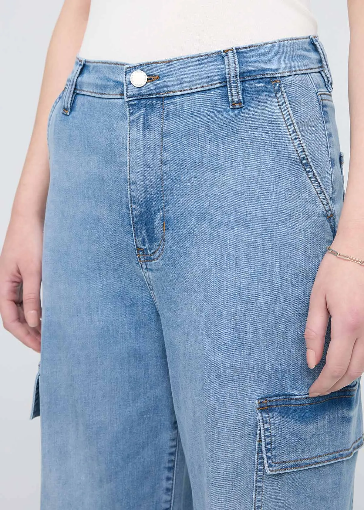 Performance Denim Lite High Rise Cargo - Pacific sold by DUER product image thumbnail 5