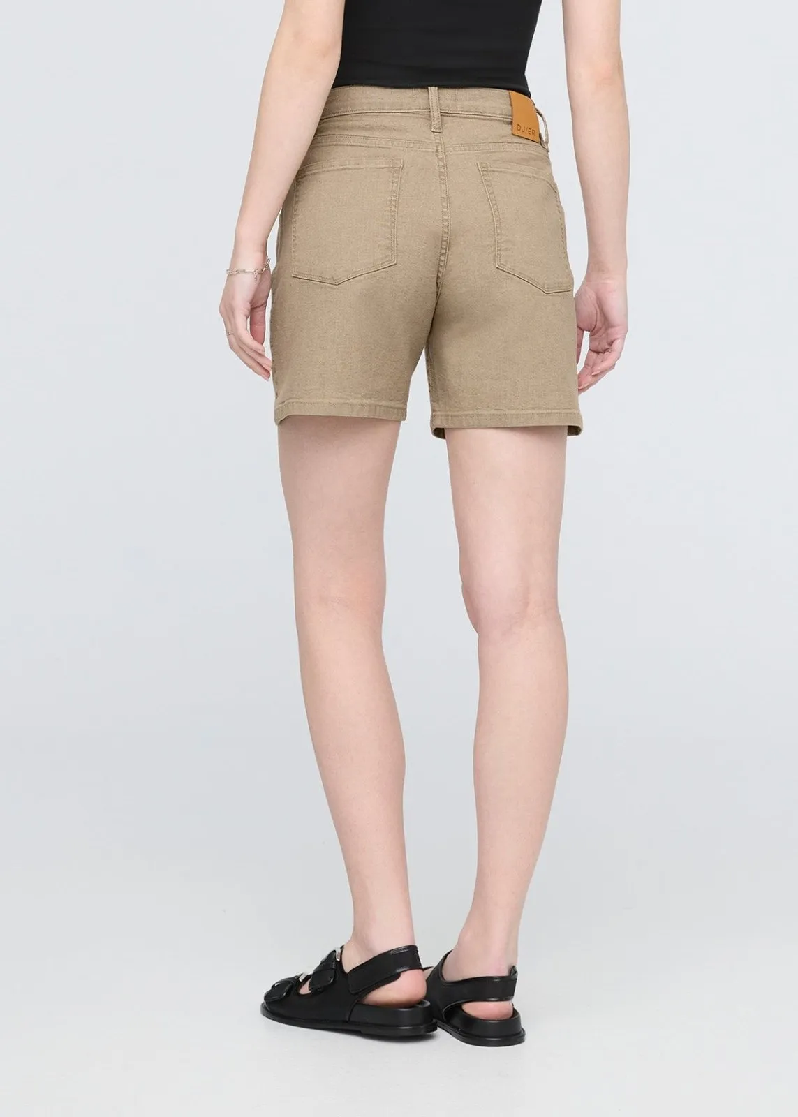 Stretch Canvas High Rise Relaxed Short - Tan sold by DUER product image thumbnail 5