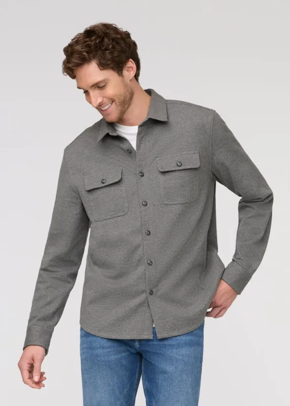 Performance Flannel Button Down - Heather Grey sold by DUER