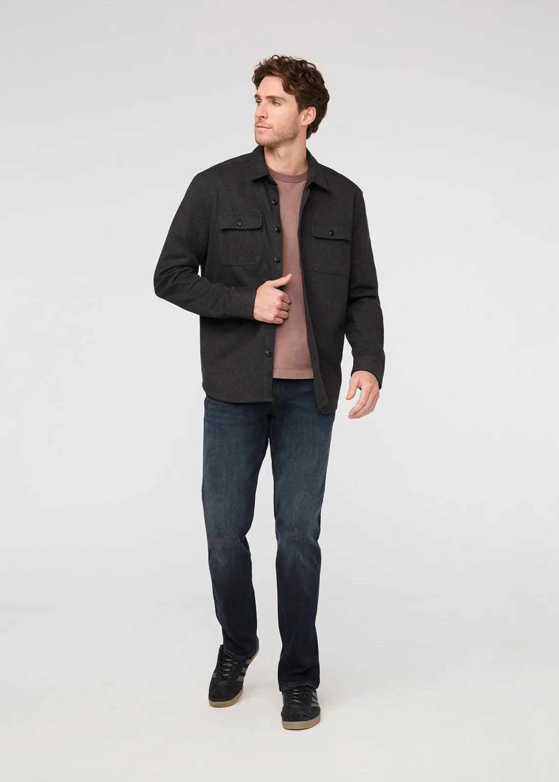 Performance Flannel Button Down - Heather Black sold by DUER product image thumbnail 2