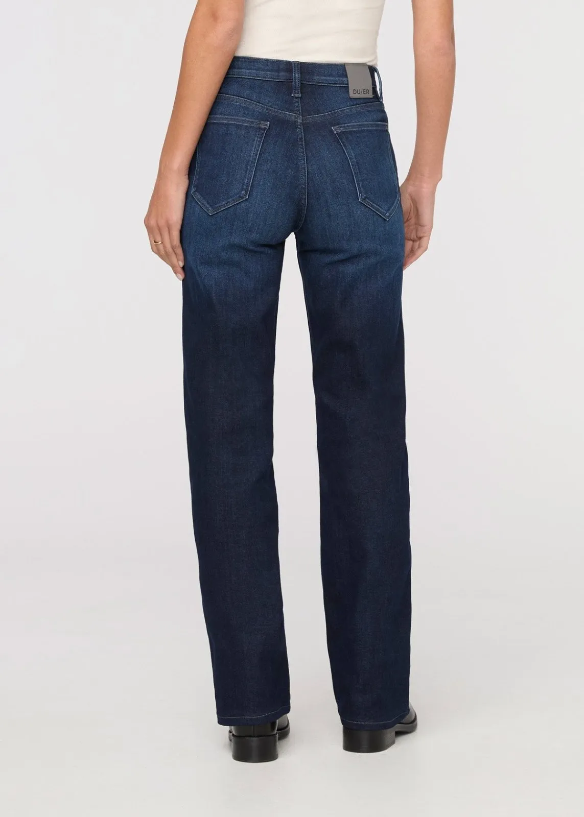 Tech Fleece Denim High Rise Straight - Dark Indigo sold by DUER product image thumbnail 4