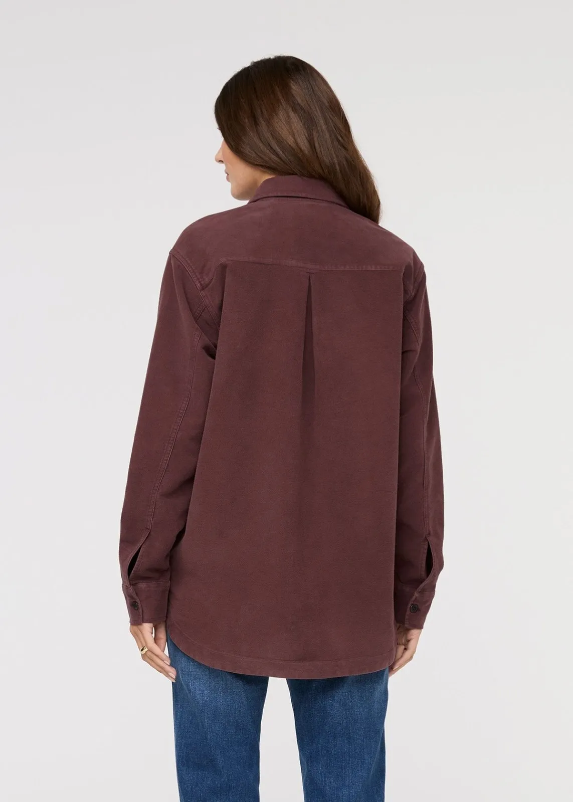 No Sweat Moleskin Overshirt - Rich Maroon sold by DUER product image thumbnail 4