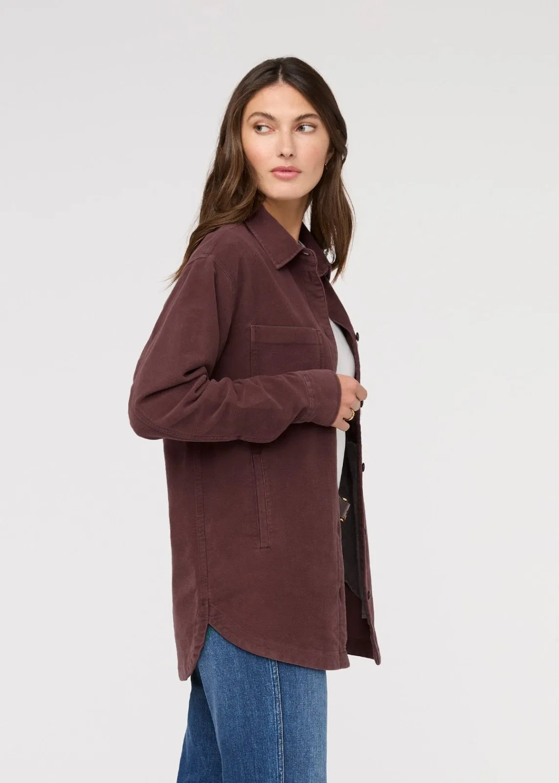No Sweat Moleskin Overshirt - Rich Maroon sold by DUER product image thumbnail 3